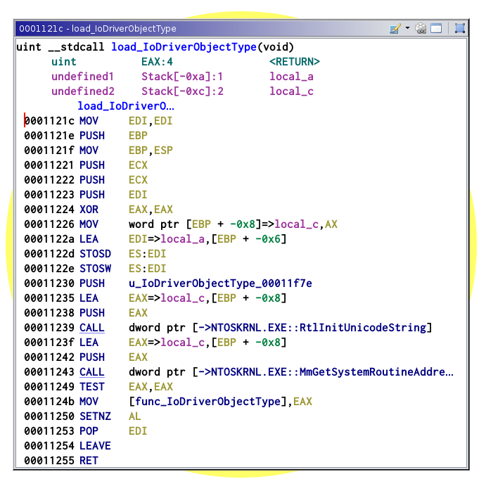 loading IoDriverObjectType